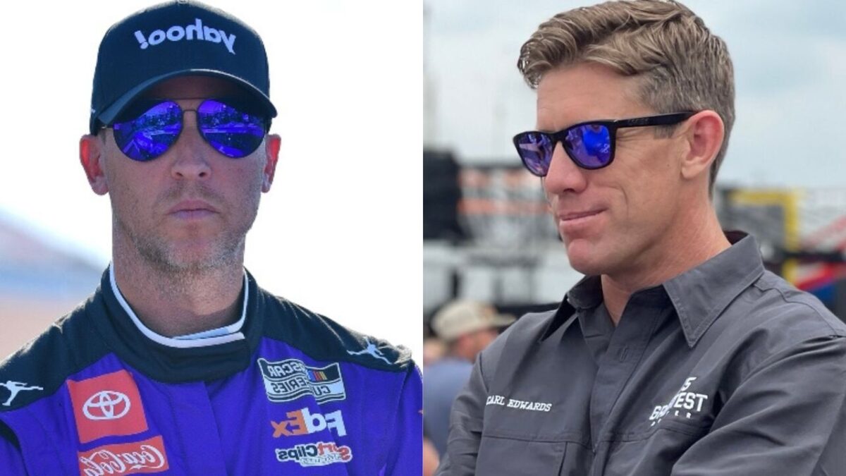 “I Don’t Even Think About Race Car!” Denny Hamlin Sparks Retirement Rumors at NASCAR Banquet 1 Denny Hamlin and Carl Edwards