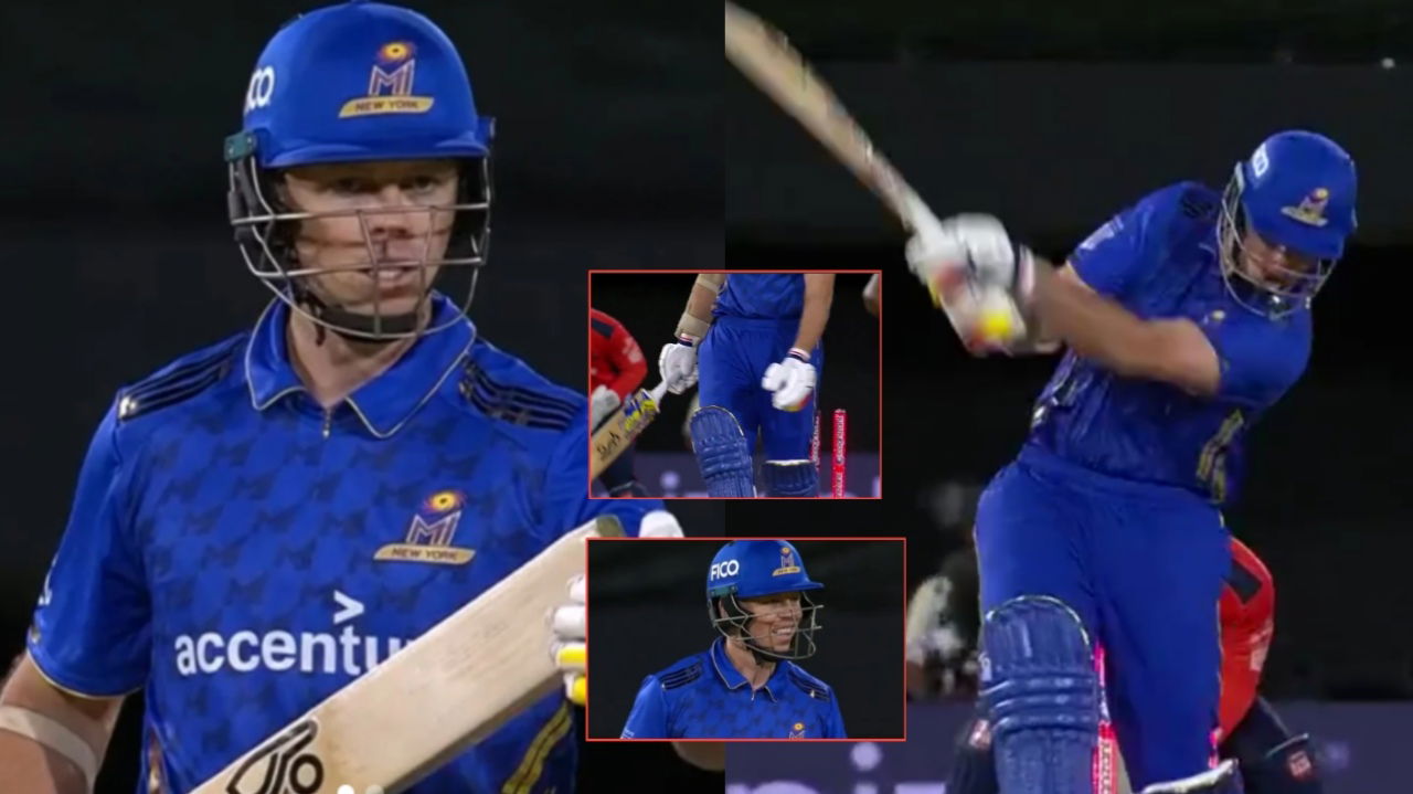 (Video) Michael Bracewell Bizarrely Attempts to Take a Review After Getting Bowled in MLC