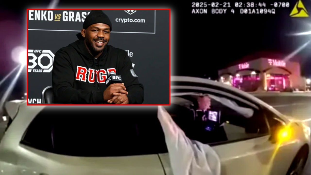 (Video) Disturbing Footage of Jon Jones Threatening Police over Fleeing Scene of Accident Released