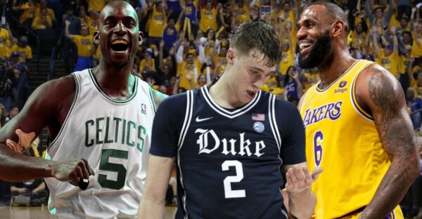 Kevin Garnett, Cooper Flagg and LeBron James