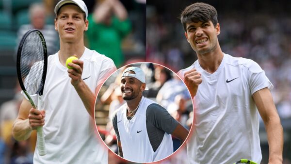 Nick Kyrgios Shares Who He Thinks Will Win Wimbledon Between Jannik Sinner and Carlos Alcaraz
