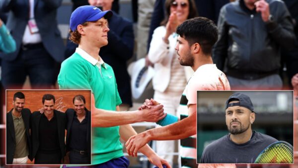 Nick Kyrgios Lavishes Praise on Jannik Sinner and Carlos Alcaraz as He’s Convinced ‘Changing of Guards’ from Big 3 Era Is Happening