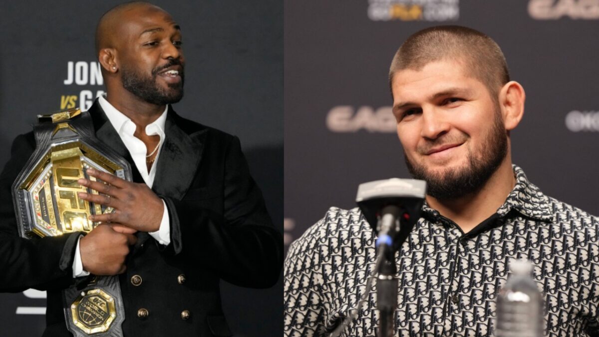 "She Ratted Him Out" - Joe Rogan Reacts to Jon Jones' Latest Controversy After Threatening Police 1 Jon Jones reacts to Khabib Nurmagomedov's comments