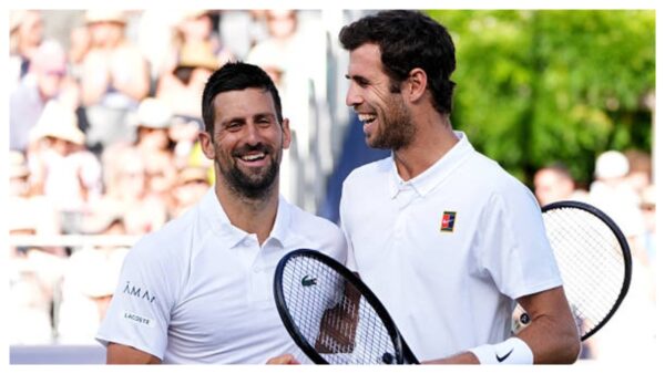 Karen Khachanov Makes Hilarious Remark on the Longevity of Novak Djokovic After an Exhibition at Hurlingham
