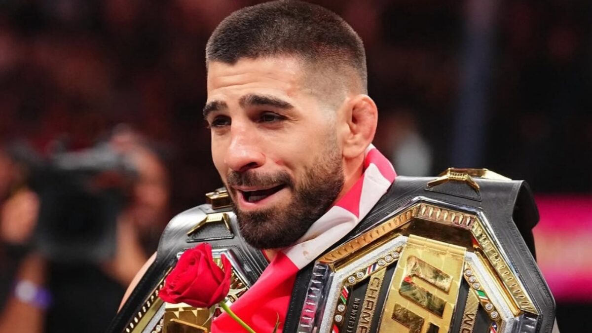 Ilia Topuria Shoves 'Blonde B**ch' Paddy Pimblett after Destroying Charles Oliveira at UFC 317 1 Ilia Topuria earns his second UFC belt in 16 months