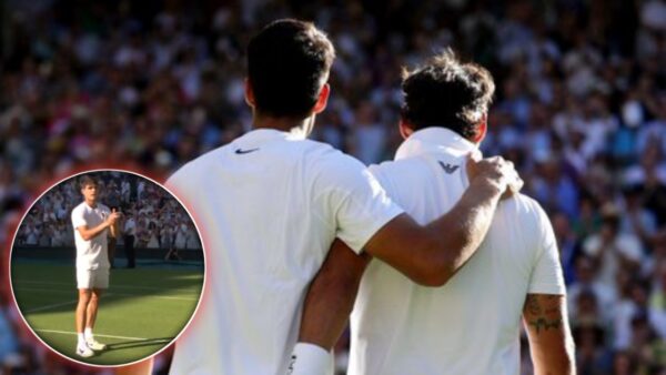 (Video) Carlos Alcaraz Joins the Applause for Fabio Fognini After his Incredible Performance in his Last Wimbledon