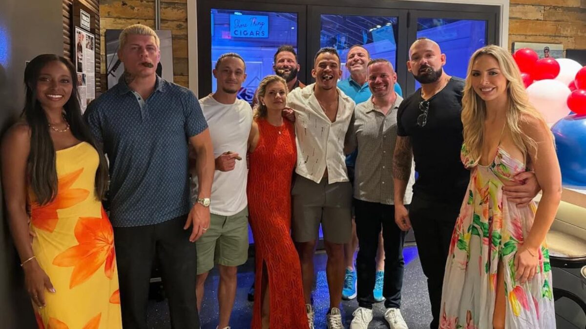 "You Never Say Never," Cody Rhodes Once Again Hints at a Heel Turn Ahead of SummerSlam Rematch with John Cena 2 Cody Rhodes with his family and friends