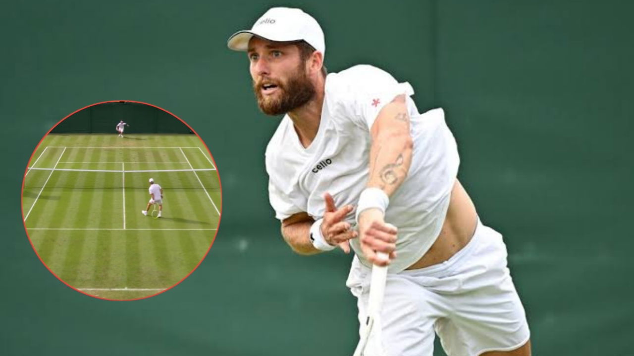 (Video) Corentin Moutet hits a Ridiculous Between The Legs Dropshot at Wimbledon