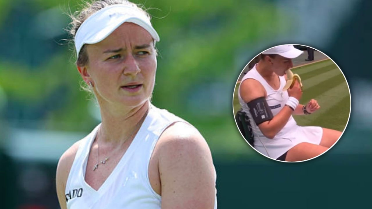 (In Images) Barbora Krejcikova Receives Blood Pressure Checkup During Wimbledon Encounter Against Emma Navarro