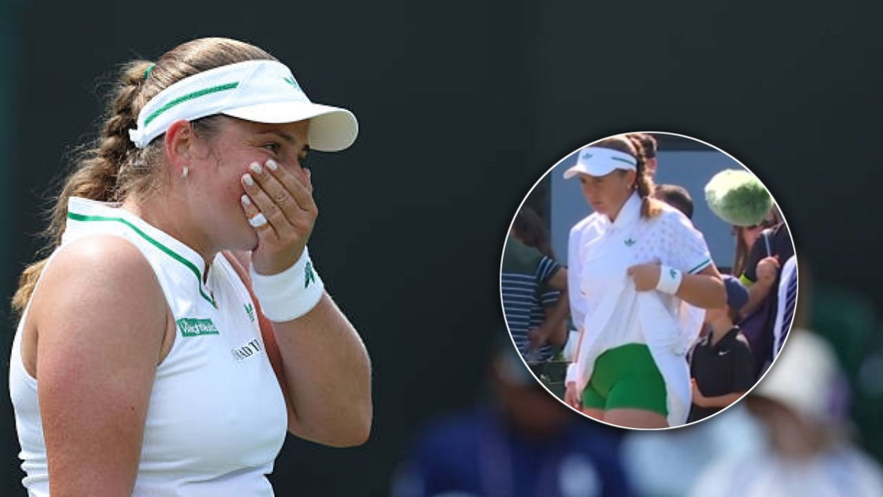 (In Images) Jelena Ostapenko Lifts Skirt While Getting Questioned About All-White Wimbledon Dress Code