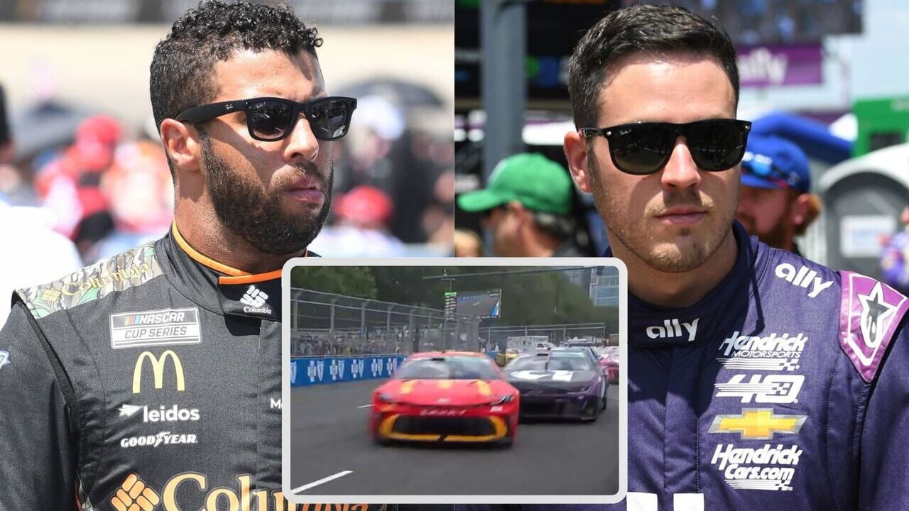 (Video) “He Kind of Did It to Himself!” Alex Bowman Dumps Bubba Wallace During Wild Duel at Chicago