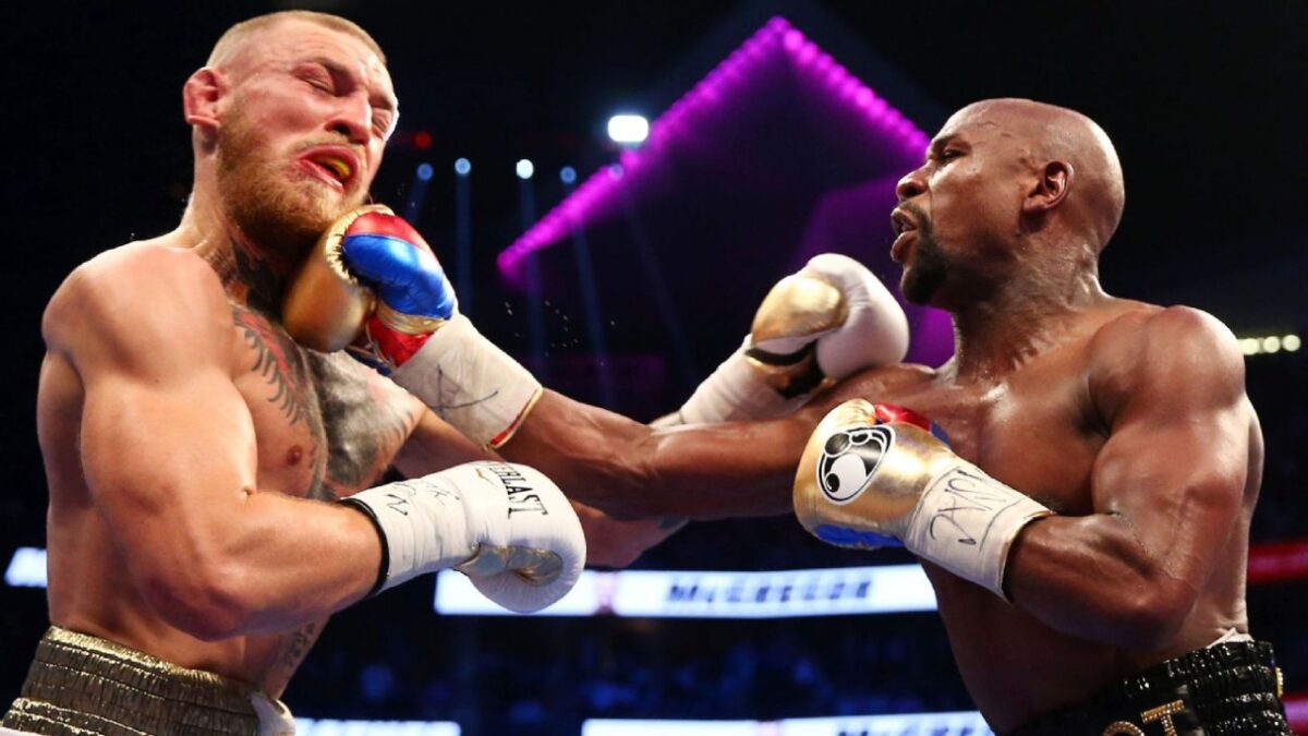 Fans Lose it Over Conor McGregor and 50 Cent Burying Hatchet from Floyd Mayweather Fight 1 Conor McGregor fighting Floyd Mayweather