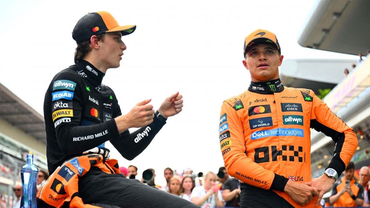 Oscar Piastri and Lando Norris (via Getty)