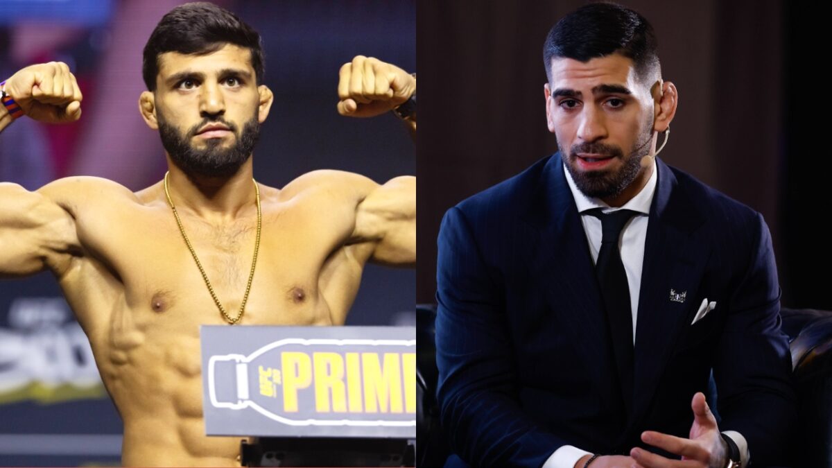 Ilia Topuria Deemed Threat to UFC Mount Rushmore Featuring Khabib Nurmagomedov 1 Ilia Topuria snaps at Arman Tsarukyan