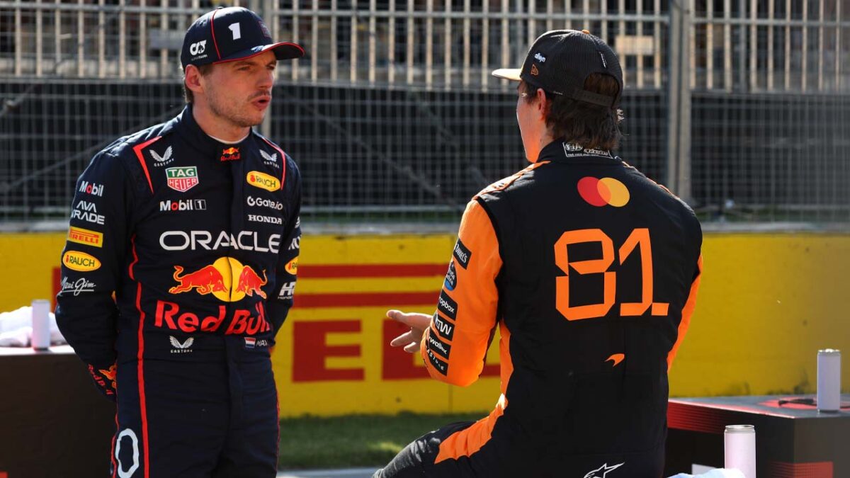 Max Verstappen and Oscar Piastri (via Red Bull)