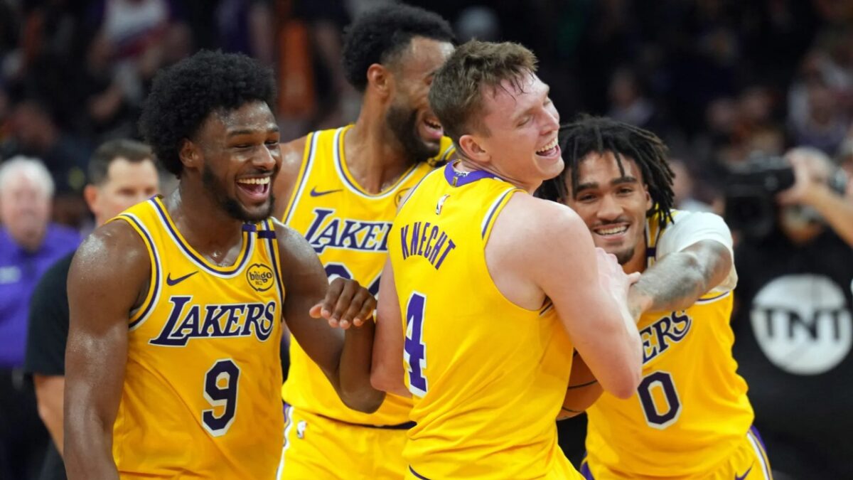 $2500 Tickets for Bronny James vs Cooper Flagg Summer League Game Stuns Fans: "Bronny Runs the League" 1 Bronny James and his Lakers teammates
