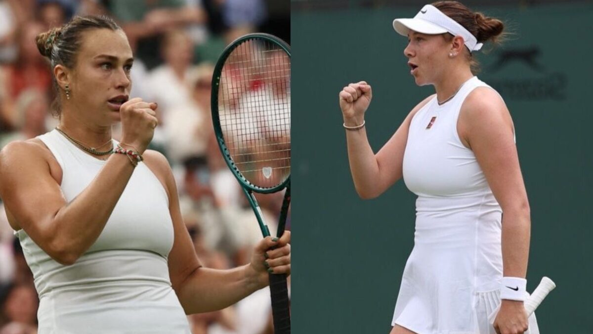 (Video) Aryna Sabalenka Stops Wimbledon Semifinal Against Amanda Anisimova to Help Fainting Fan 1 Aryna Sabalenka and Amanda Anisimova (via X/The Tennis Letter)
