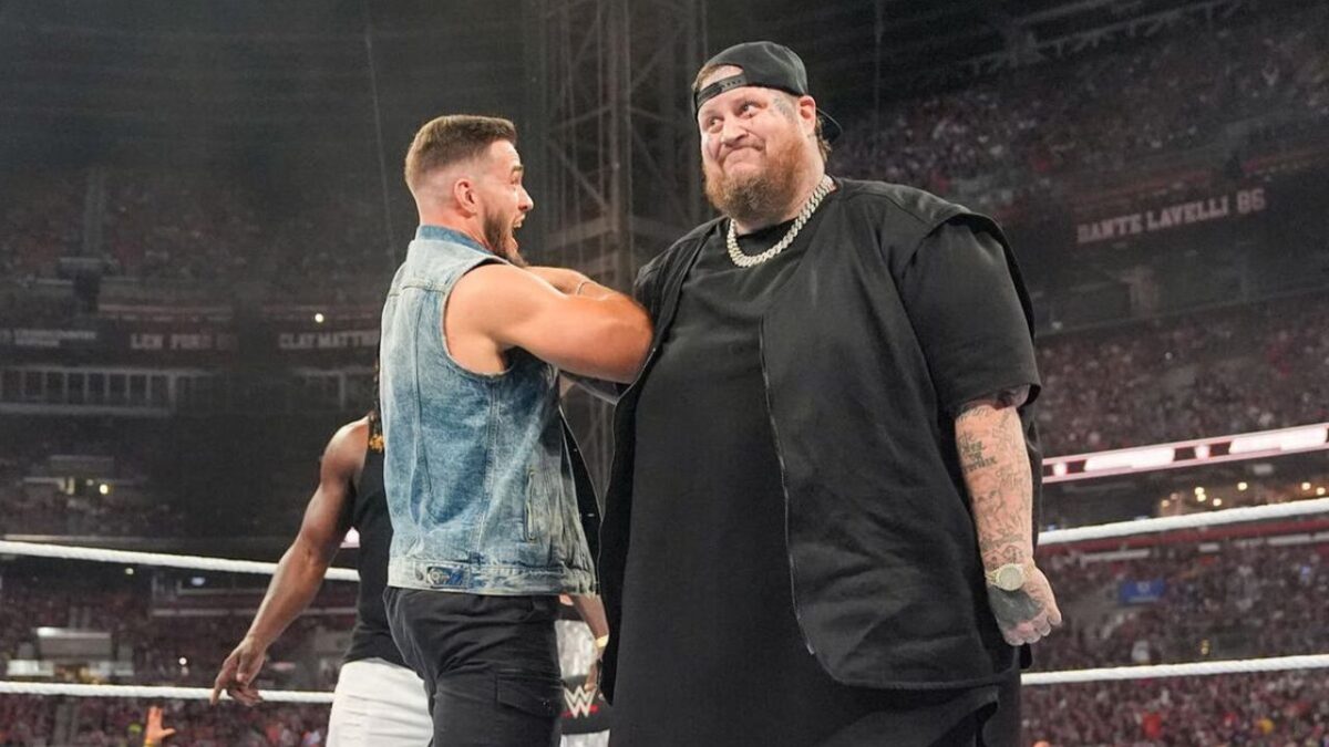 Jelly Roll with Austin Theory at SummerSlam 2024