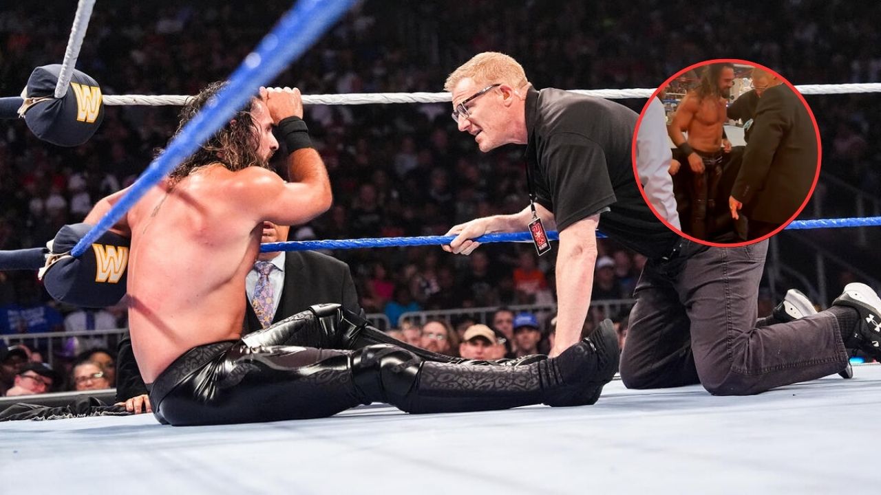 (Video) Seth Rollins Caught Cursing After Legitimately Hurting His Knee at Saturday Night’s Main Event