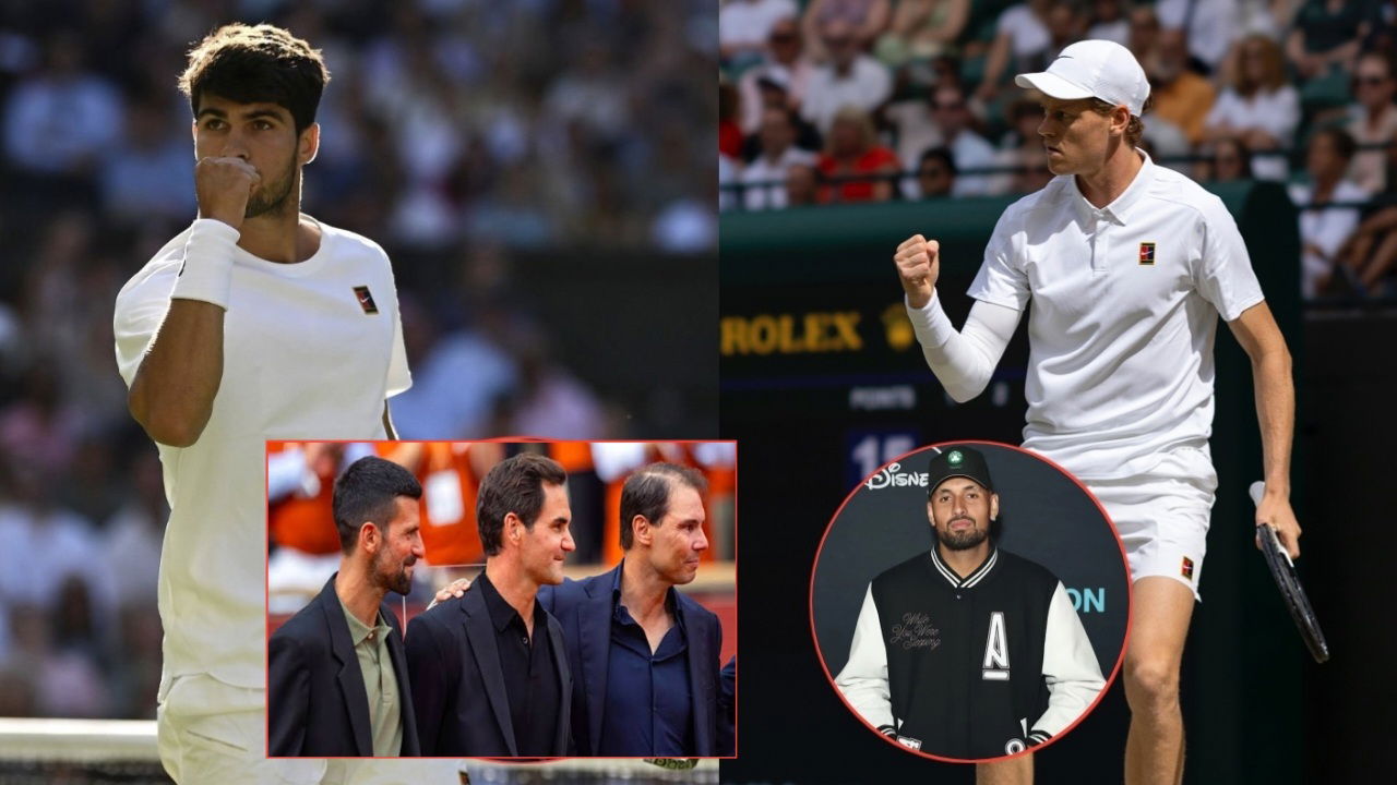 Nick Kyrgios Says Carlos Alcaraz and Jannik Sinner Are Not on the Same Level As “Untouchable” Roger Federer, Rafael Nadal and Novak Djokovic