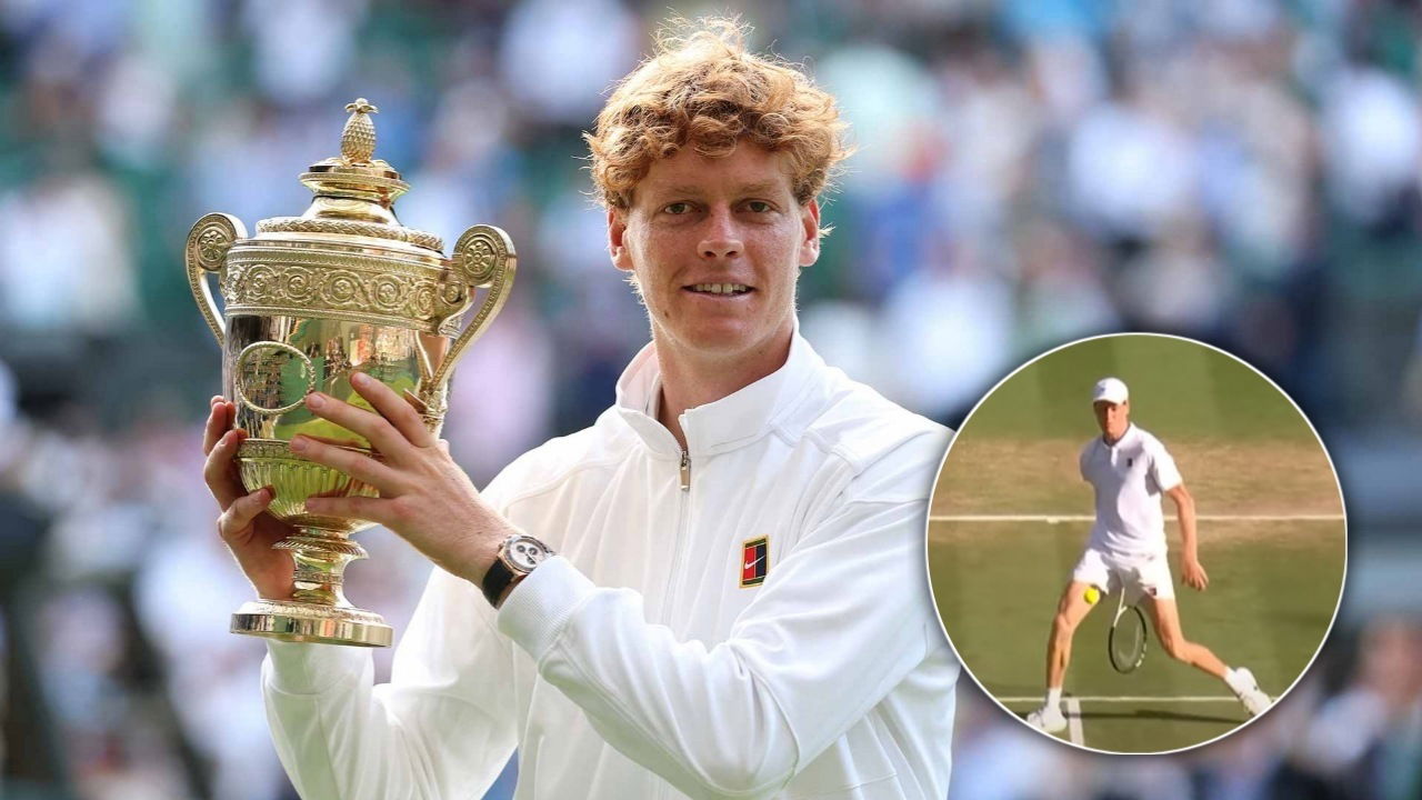 (Video) Jannik Sinner hits Ridiculous Tweener Against Carlos Alcaraz in the Wimbledon Final