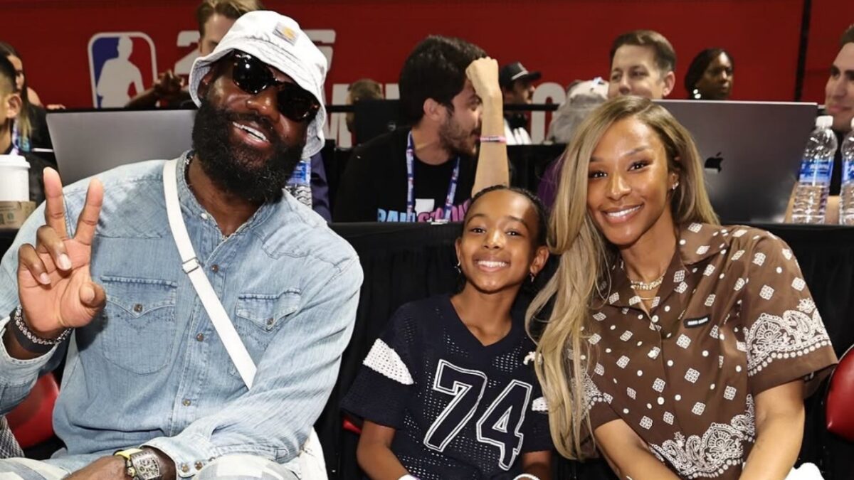 LeBron James and family at the Summer League