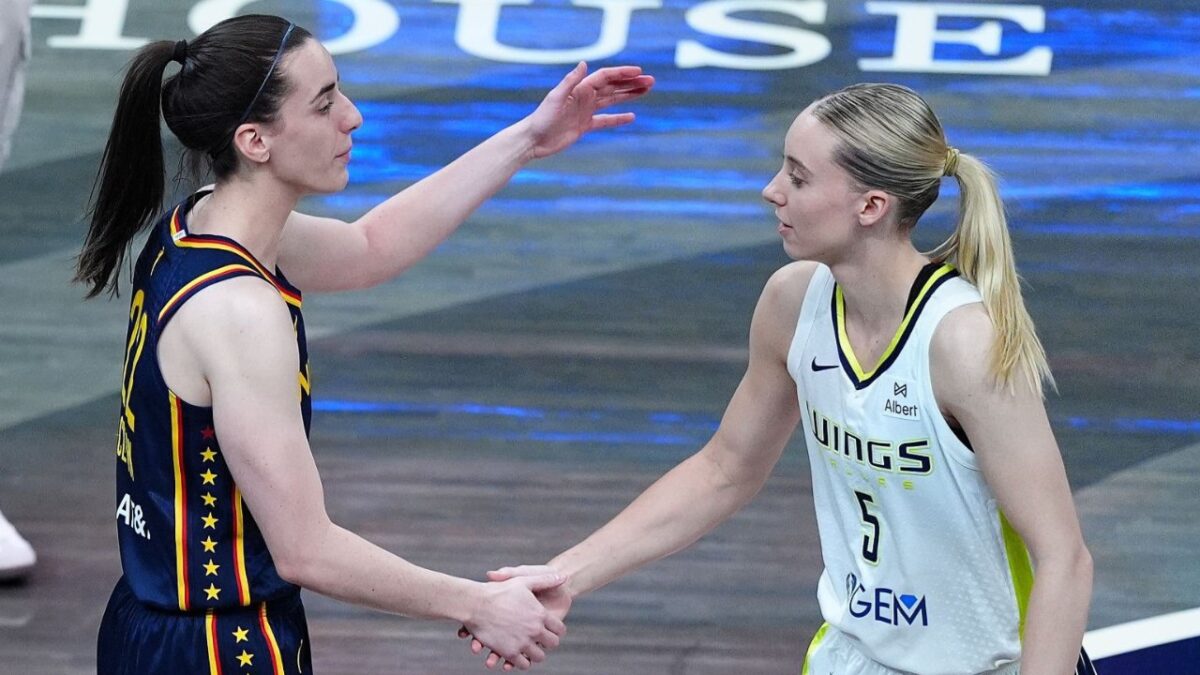 Caitlin Clark and Paige Bueckers