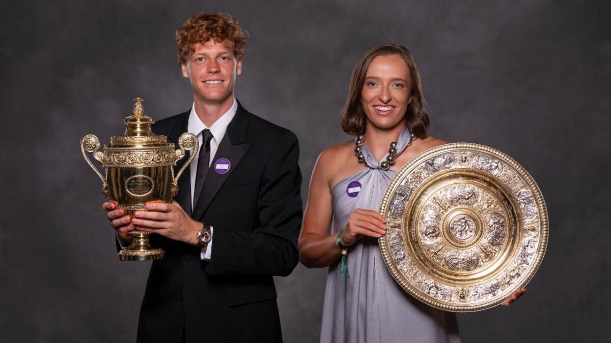 Ex-ATP Pro Reveals Why Iga Swiatek and Jannik Sinner Almost Didn't Dance During Wimbledon's Champions' Dinner 1 Jannik Sinner and Iga Swiatek (via X/The Tennis Letter)