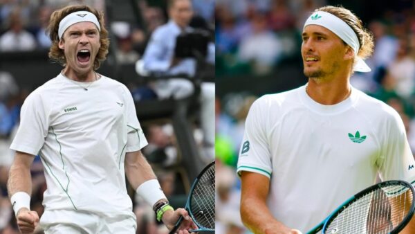 Andrey Rublev and Alexander Zverev (via X/WeAreTennis)