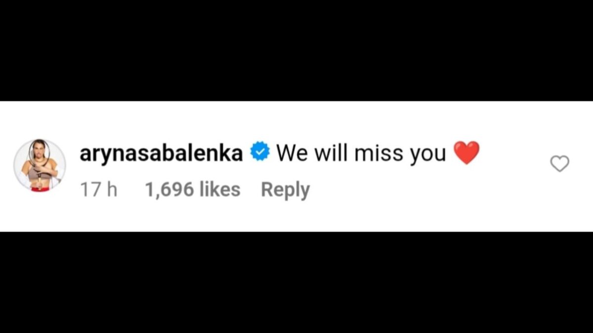 Ons Jabeur Gives Befitting Response to Troll Mocking Her for Taking Break from Tennis: "Imagine Being So Empty Inside" 2 Aryna Sabalenka's comment on Ons Jabeur's Instagram post