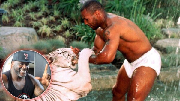Mike Tyson’s White Tiger Almost Chased NBA Legend Shaquille O’Neal