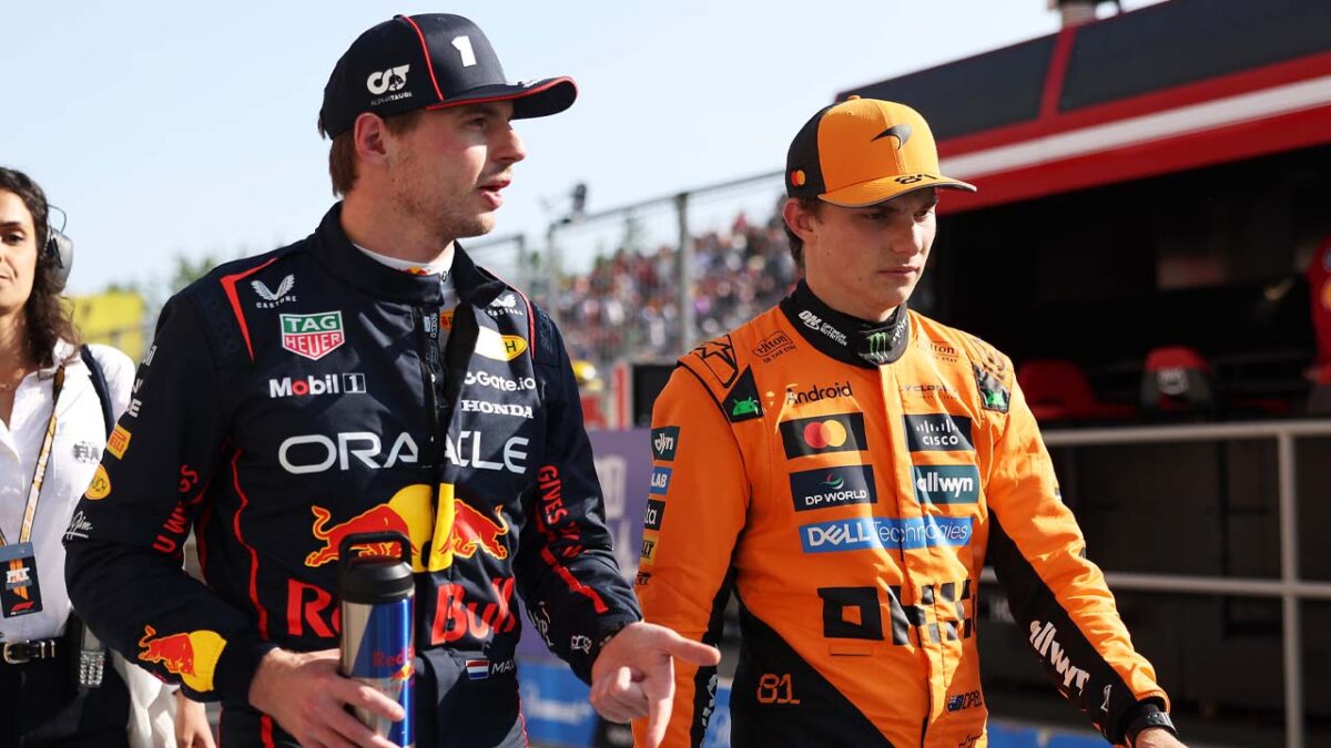 Max Verstappen and Oscar Piastri (via Red Bull)
