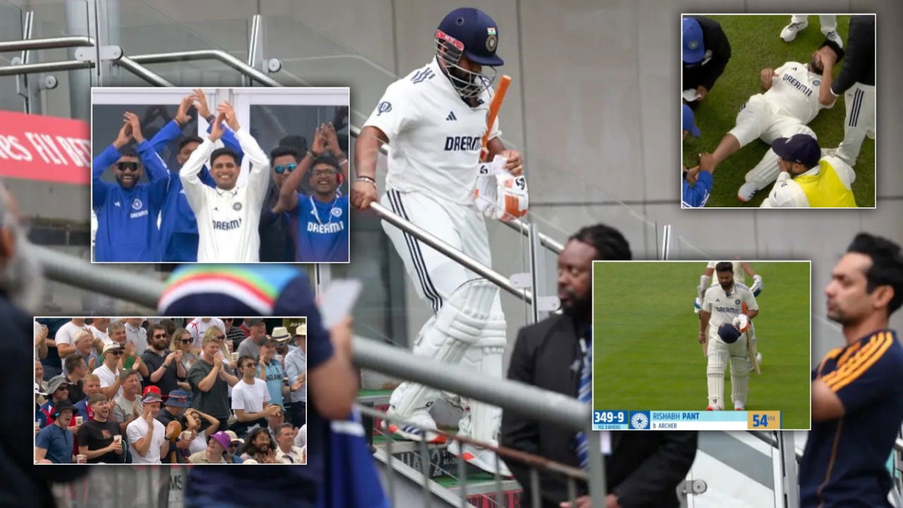 (Video) Rishabh Pant Gets Thunderous Applause from English Crowd as he Wobbles Down to Bat Despite Toe Fracture