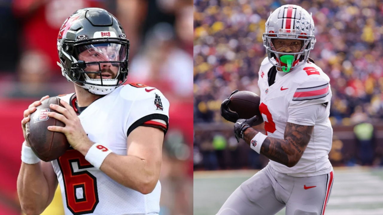 Baker Mayfield Tells Jason, Travis Kelce How Rookie Emeka Egbuka Is An “Absolute Stud”