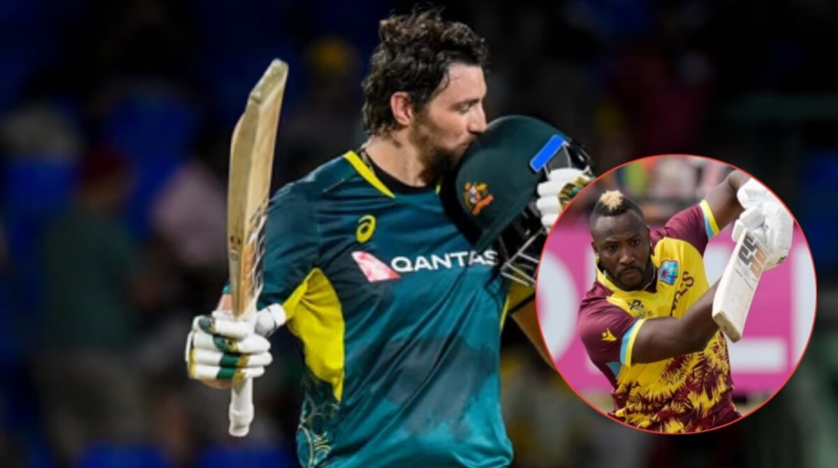 Tim David Reacts to Fulfilling Childhood Dream in Record-Breaking Fashion for Australia 1 Tim David use Andre Russell Bat