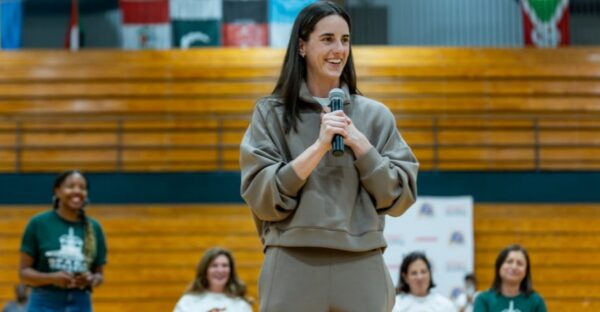 Reports: Caitlin Clark Does A Backpack Giveaway In Indianapolis Public Schools