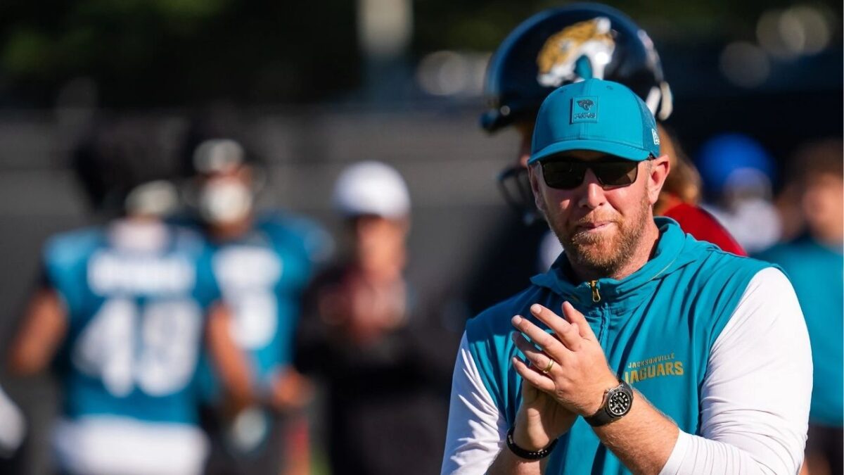 Travis Hunter Ready to Silence Doubters With Two-Way Performance in NFL 1 Jacksonville Jaguars head coach Liam Coen during the second session of NFL training camp at the Miller Electric Center on Thursday, July 24, 2025, in Jacksonville, Florida