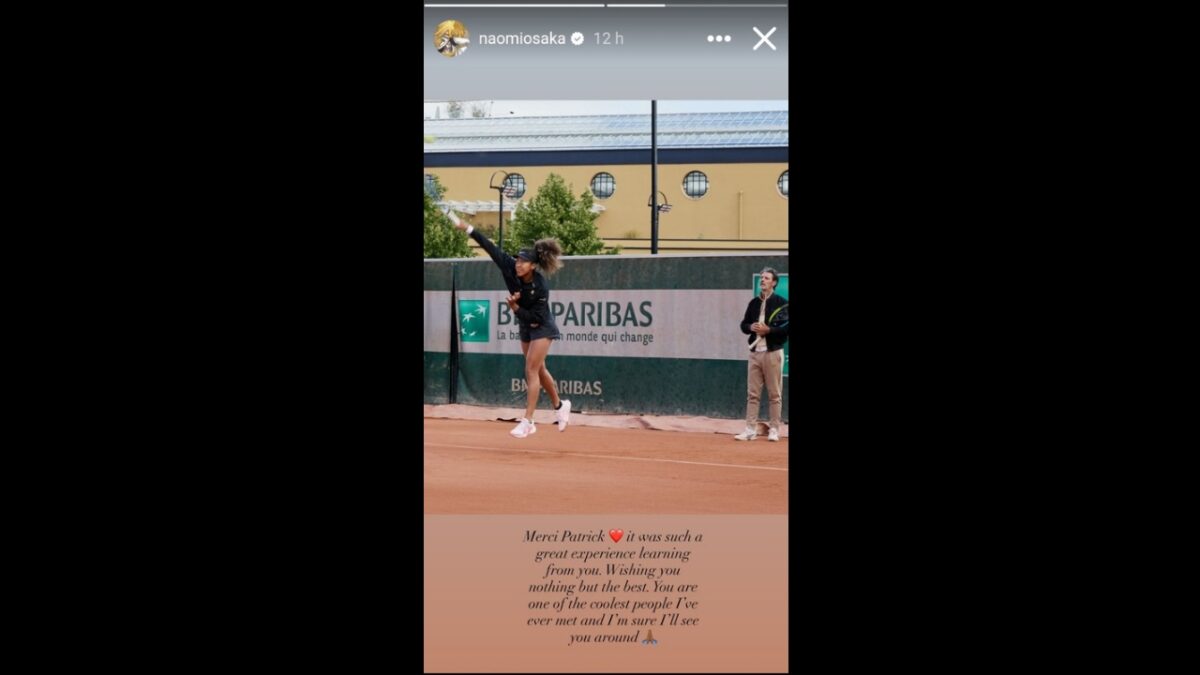 Naomi Osaka Makes Major Announcement Involving Coach Patrick Mouratoglou 1 Naomi Osaka's Instagram story