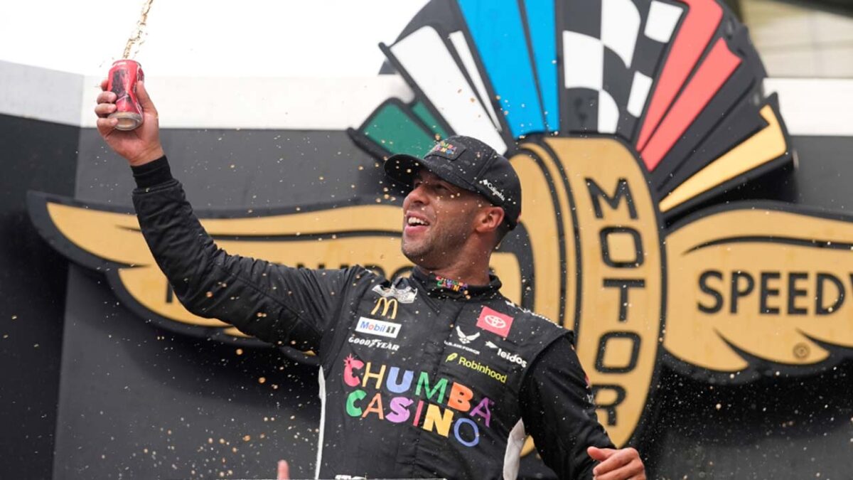 Denny Hamlin Brands Bubba Wallace's Brickyard 400 as The "Next Step for 23XI racing" 1 Bubba Wallace's Brickyard 400 win (via AP)