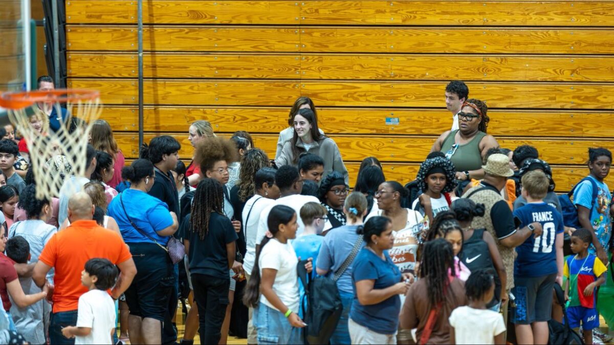 Caitlin Clark's Stalker Getting 2.5 Years Sentence Enrages Fans: "That’s not Justice, That’s Halftime" 1 Caitlin Clark handing out backpacks at schools