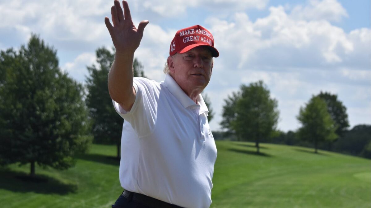 Donald Trump Playing Alongside Armored 'Golf Force One' Car Ignites Mixed Reactions from Fans on Social Media 2 Donald Trump