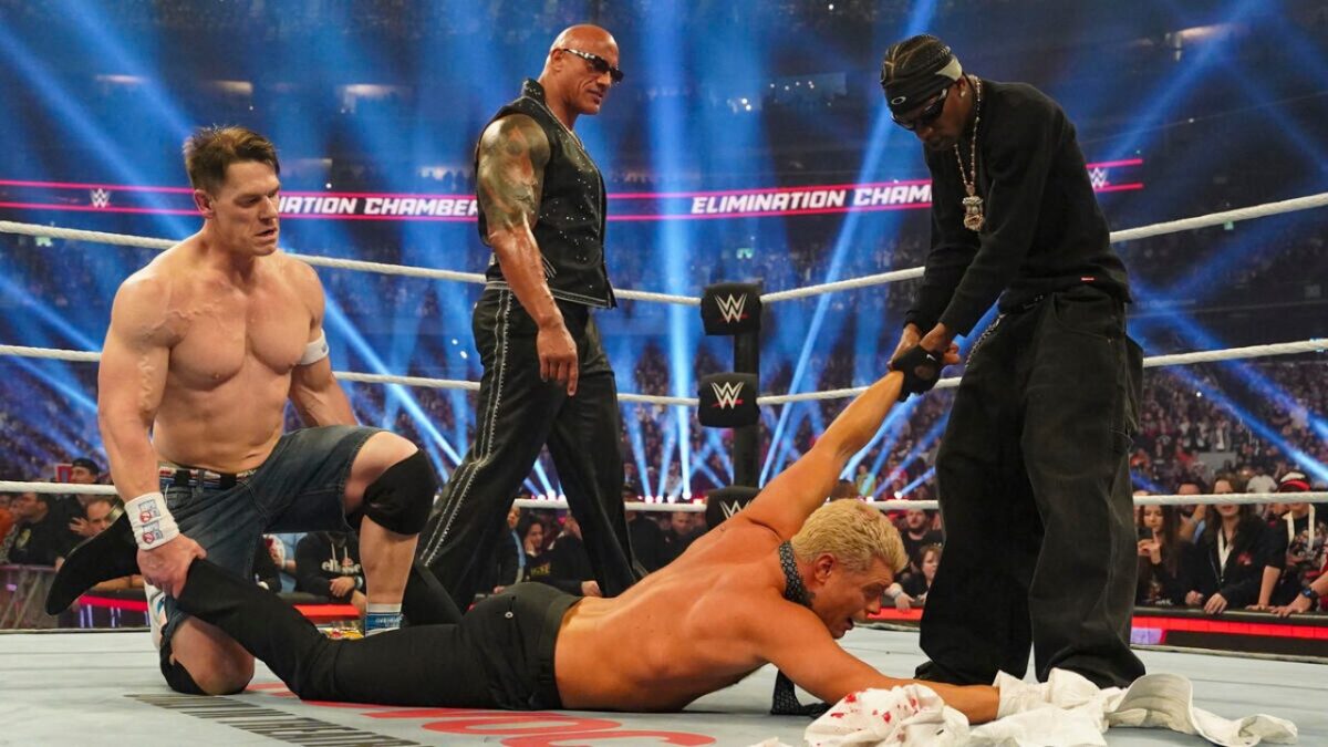 The Rock Labels His 'Final Boss' Character as the Greatest Heel in Professional Wrestling History 1 The Rock, John Cena, Cody Rhodes and Travis Scott