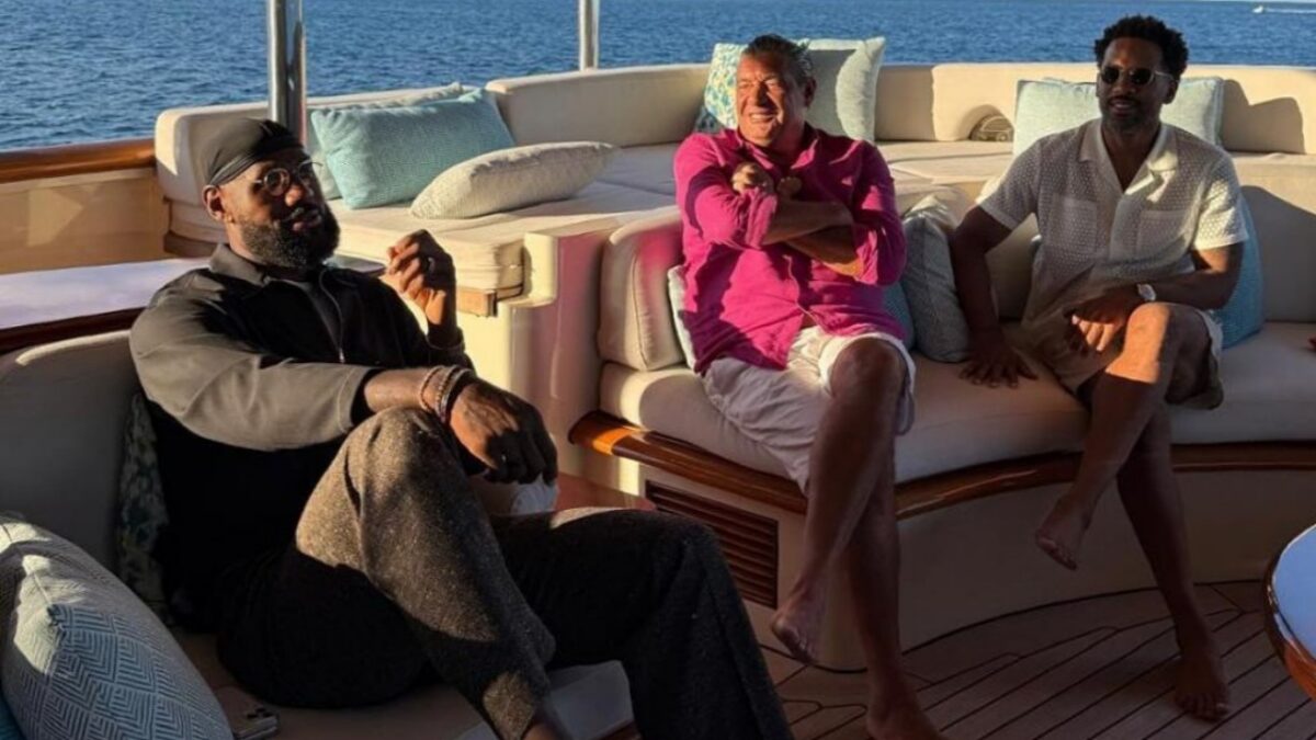 LeBron James, Maverick Carter and Misko Raznatovic in Saint Tropez