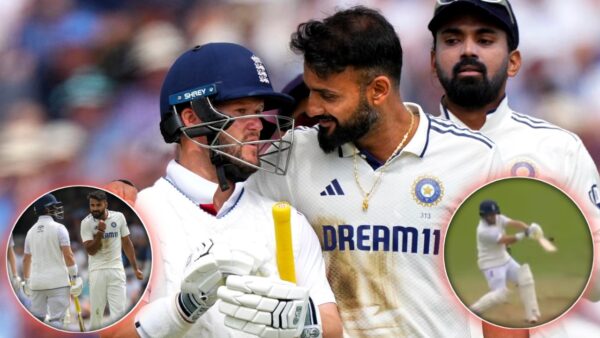 (Video) Akash Deep’s Savage Reaction After Getting Ben Duckett’s Wicket Yet Again at Oval Breaks the Internet