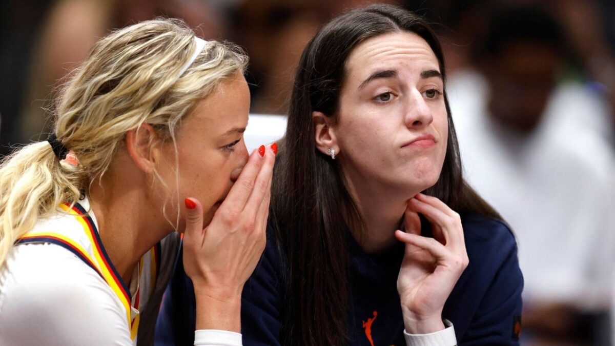 Caitlin Clark Allegedly Whispering 'She Hates Me' Sets Fans Abuzz: "Little Gossiping Leches" 1 Sophie Cunningham and Caitlin Clark deep in conversation