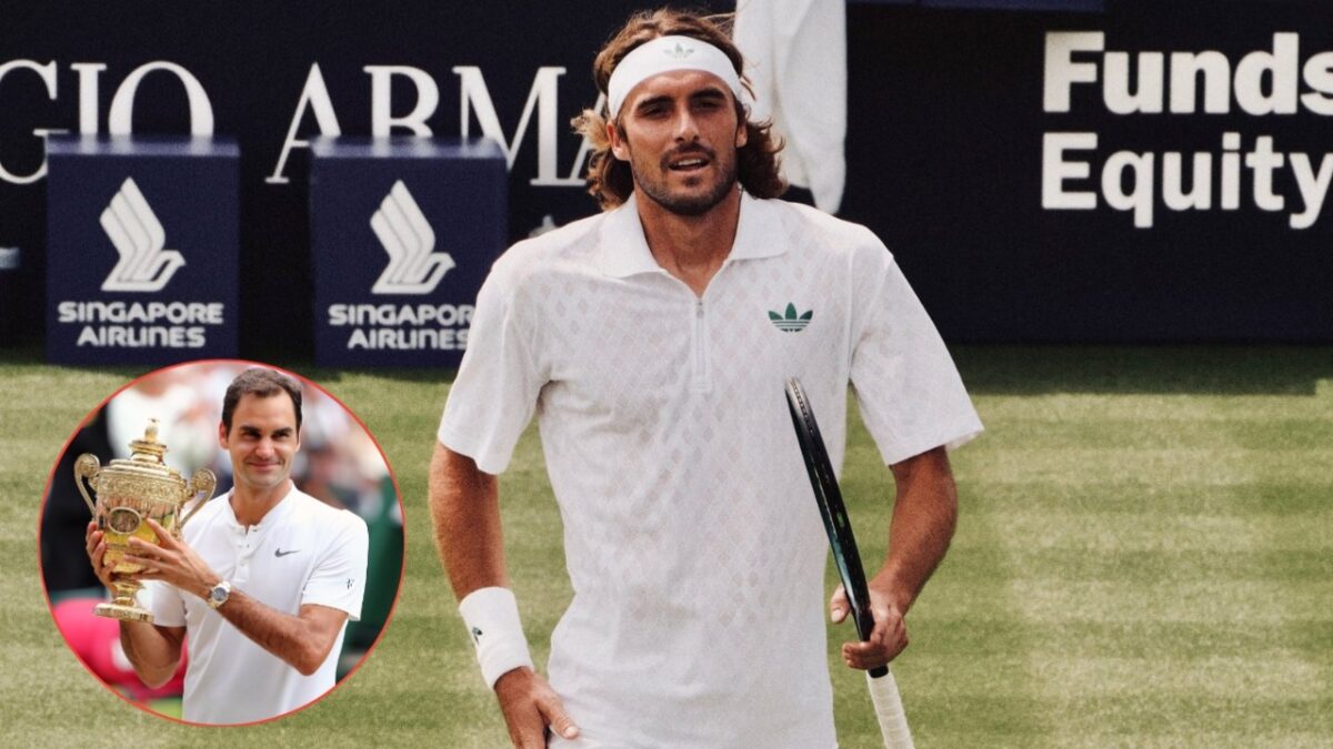 Stefanos Tsitsipas and Roger Federer
