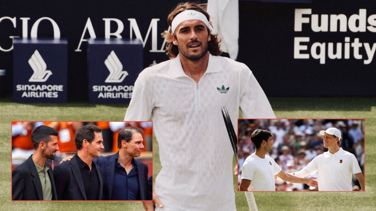 Stefanos Tsitsipas Gives Hot Take on Carlos Alcaraz and Jannik Sinner’s Level Being Potentially Higher Than Roger Federer, Rafael Nadal, and Novak Djokovic