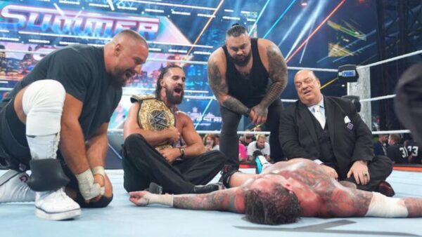 Seth Rollins after becoming the new World Heavyweight Champion
