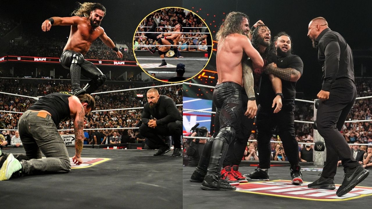 Seth Rollins’ Crew Destroys Roman Reigns, CM Punk and LA Knight in Statement-Making Assault on Raw