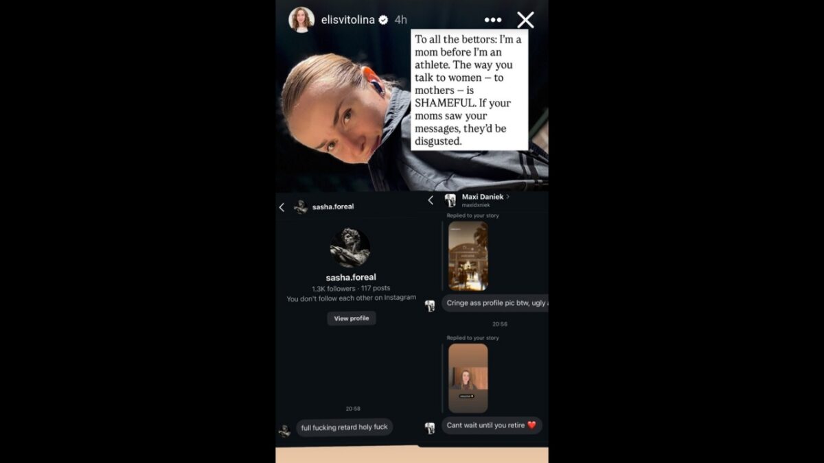 Elina Svitolina Shares Abusive Messages from Angry Bettors After Canadian Open Defeat to Naomi Osaka 1 Elina Svitolina's Instagram story